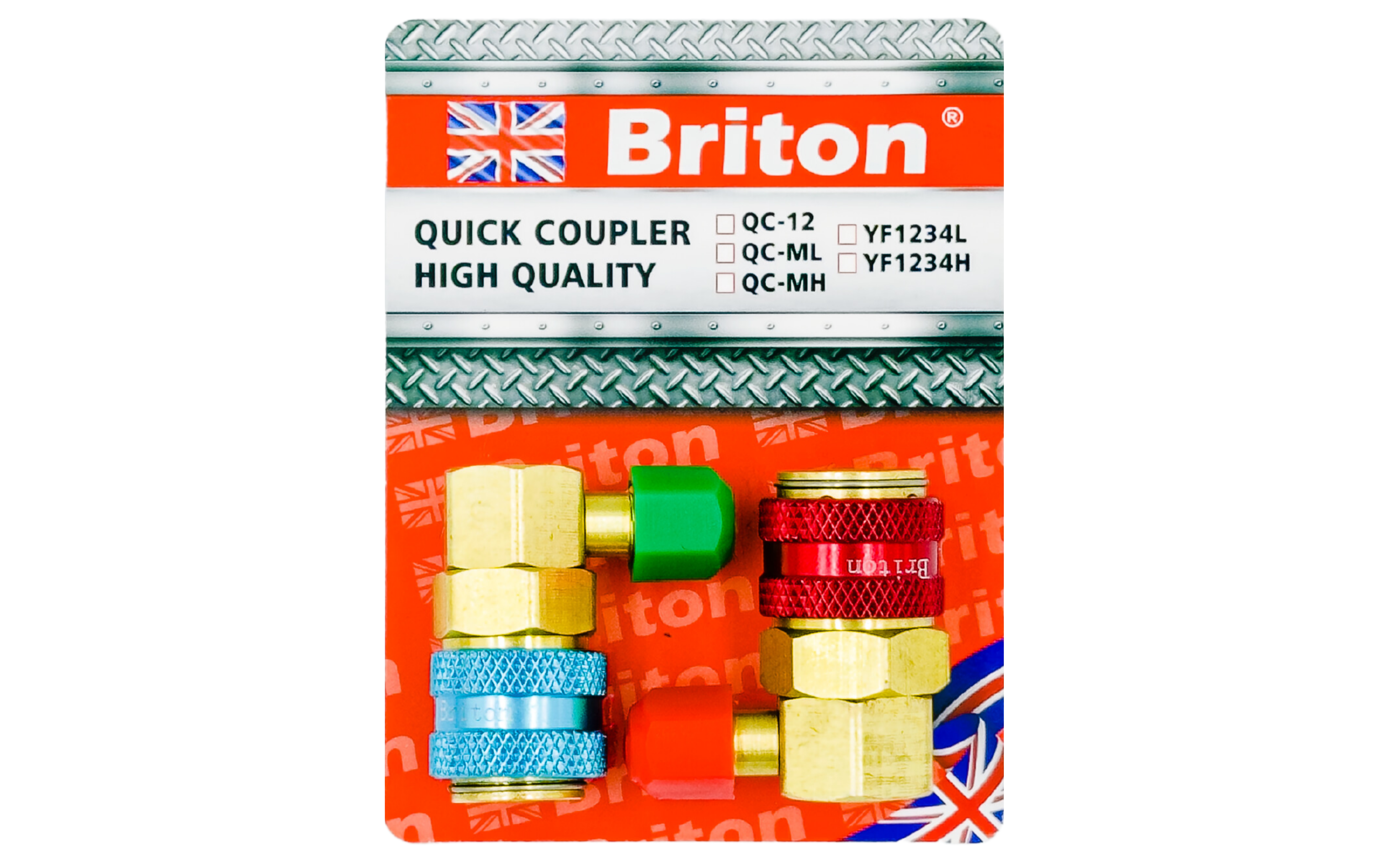 Briton Quick Coupler QC12 - High-Performance Connector for Efficient and Secure Refrigerant Charging in Automotive A/C Systems (45 Degree)