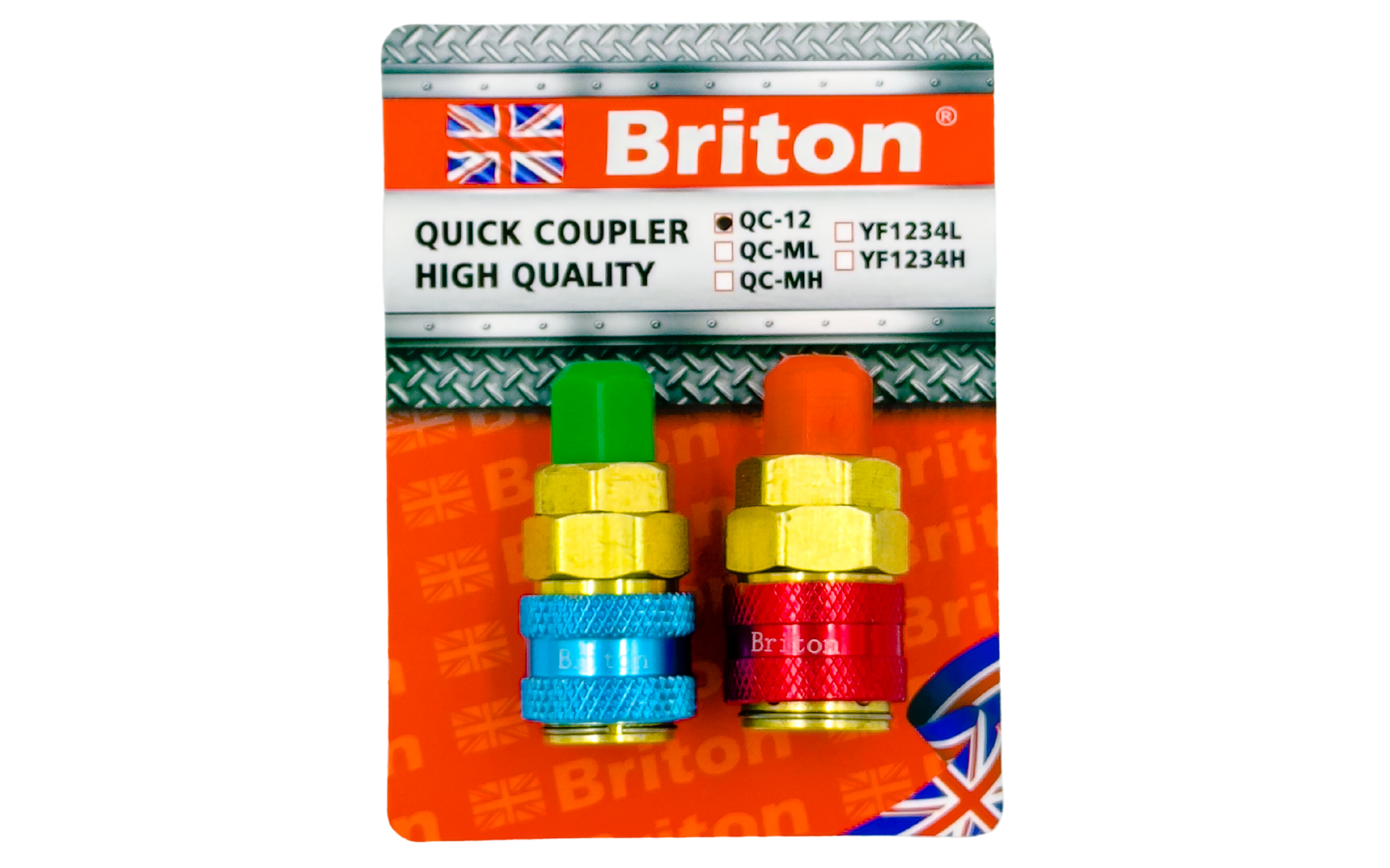 Briton Quick Coupler QC12 - High-Performance Connector for Efficient and Secure Refrigerant Charging in Automotive A/C Systems (90 Degree)